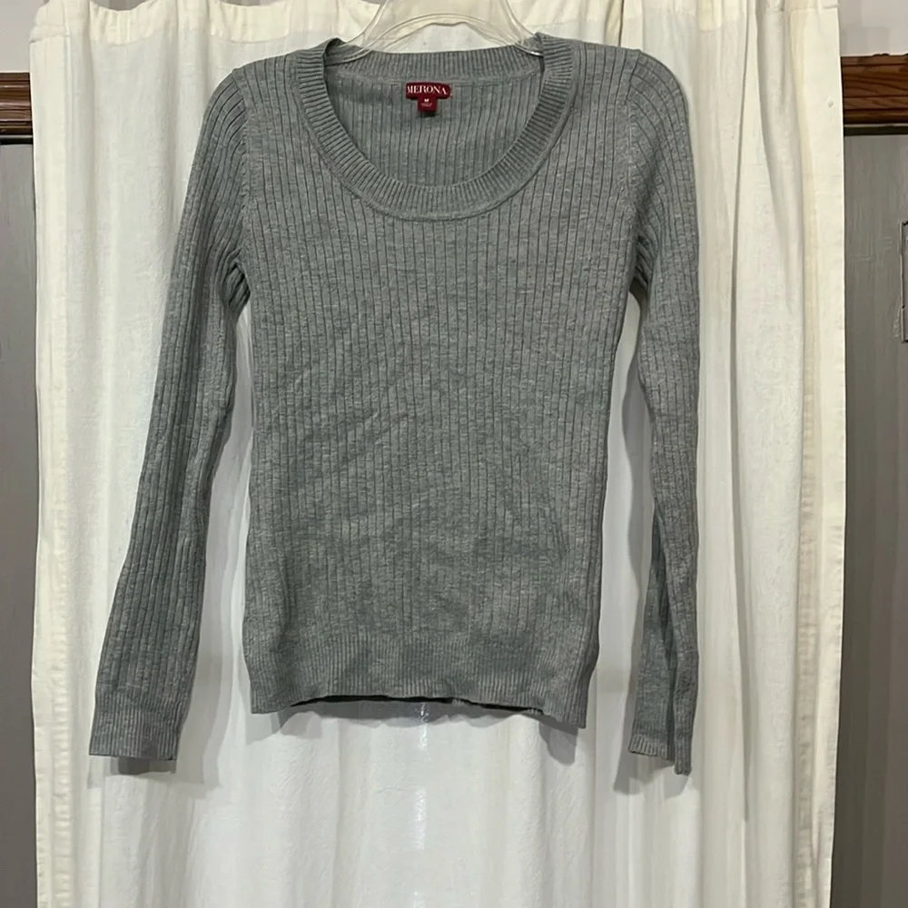 Merona ribbed knit, scooped neck sweater - Picture 1 of 2